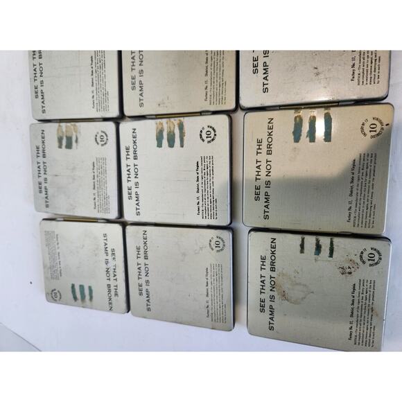 EMPTY Lot Of 18 Between the Acts Little Tobacco Hinged Pocket Tin P. Lorillard - Picture 7 of 12